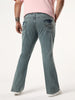 Plus Men's Ice Blue Bootcut Fit Mid Rise Acid Wash Jeans Stretchable