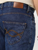 Plus Men's Dark Blue Washed Bootcut Jeans Stretchable