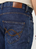 Plus Men's Dark Blue Washed Bootcut Jeans Stretchable