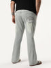 Plus Men's Ice Grey Bootcut Fit Mid Rise Tinted Heavy Washed Jeans Stretchable