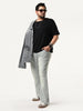 Plus Men's Ice Grey Bootcut Fit Mid Rise Tinted Heavy Washed Jeans Stretchable
