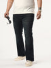 Plus Men's Carbon Blue Bootcut Fit Mid Rise Heavy Washed Jeans Stretchable