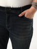 Plus Men's Carbon Blue Bootcut Fit Mid Rise Heavy Washed Jeans Stretchable