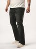 Plus Men's Dark Grey Bootcut Fit Mid Rise Heavy Washed Jeans Stretchable