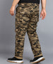 Plus Men's Khaki Regular Fit Military Camouflage Cargo Chino Pant with 6 Pockets