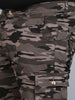 Plus Men's Navy Blue Regular Fit Military Camouflage Cargo Chino Pant with 6 Pockets