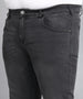 Urbano Plus Men's Carbon Grey Regular Fit Washed Jeans Stretchable