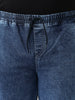 Plus Men's Light Blue Regular Fit Washed Jogger Jeans Stretchable