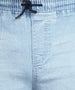 Plus Men's Light Blue Regular Fit Washed Jogger Jeans Stretchable