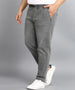 Urbano Plus Men's Light Grey Regular Fit Washed Jogger Jeans Stretchable
