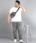 Urbano Plus Men's Light Grey Regular Fit Washed Jogger Jeans Stretchable