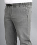 Plus Men's Light Grey Regular Fit Washed Jogger Jeans Stretchable