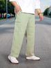 Plus Men's Pista Loose Baggy Fit Solid Cargo Chino Pant with 6 Pockets Non-Stretchable