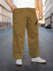 Plus Men's Tobacco Loose Baggy Fit Solid Cargo Chino Pant with 6 Pockets Non-Stretchable