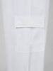 Plus Men's White Loose Baggy Fit Solid Cargo Chino Pant with 6 Pockets Non-Stretchable