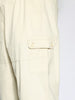 Plus Men's Cream Loose Baggy Fit Cargo Jogger Chino Pant with 6 Pockets Stretchable
