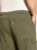 Plus Men's Medium Olive Loose Baggy Fit Cargo Jogger Chino Pant with 6 Pockets Stretchable