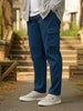 Plus Men's Royal Blue Regular Fit Solid Cargo Chino Pant with 6 Pockets