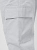 Plus Men's Ice Grey Regular Fit Solid Cargo Chino Pant with 6 Pockets Stretchable