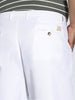 Plus Men's White Loose Baggy Fit Solid Chino Trousers Non-Stretchable