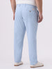 Plus Men's Light Sky Blue Cotton Regular Fit Casual Chinos Trousers Stretch