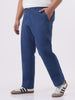 Plus Men's Royal Blue Cotton Regular Fit Casual Chinos Trousers Stretch