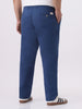 Plus Men's Royal Blue Cotton Regular Fit Casual Chinos Trousers Stretch