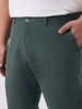 Plus Men's Teal Green Cotton Regular Fit Casual Chinos Trousers Stretch