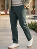Plus Men's Teal Green Cotton Regular Fit Casual Chinos Trousers Stretch