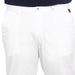 Plus Men's White Cotton Light Weight Non-Stretch Regular Fit Casual Trousers