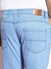 Plus Men's Ice Blue Regular Fit Solid Jeans Stretchable