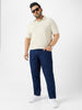 Plus Men's Blue Regular Fit Denim Jeans Stretchable