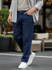 Plus Men's Blue Regular Fit Denim Jeans Stretchable