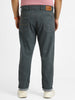 Plus Men's Grey Regular Fit Washed Jeans Stretchable