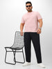 Plus Men's Dark Grey Regular Fit Washed Jeans Stretchable