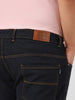 Plus Men's Dark Grey Regular Fit Washed Jeans Stretchable