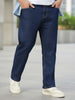 Plus Men's Blue Regular Fit Solid Jeans Stretchable