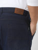 Plus Men's Dark Blue Regular Fit Washed Jeans Stretchable