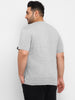 Urbano Plus Men's Grey Graphic Printed Half Sleeve Regular Fit Cotton T-Shirt