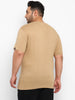 Urbano Plus Men's Brown Graphic Printed Half Sleeve Regular Fit Cotton T-Shirt