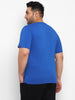 Urbano Plus Men's Blue Graphic Printed Half Sleeve Regular Fit Cotton T-Shirt