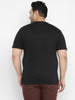 Urbano Plus Men's Black Graphic Printed Half Sleeve Regular Fit Cotton T-Shirt