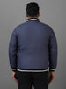 Urbano Plus Men's Blue Full Sleeve Zippered Bomber Jacket