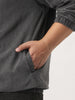 Plus Men's Light Grey Relaxed Fit Full Sleeve Harrington Denim Jacket