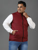 Urbano Plus Men's Red Sleeveless Zippered Puffer Jacket