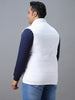 Urbano Plus Men's White Sleeveless Zippered Puffer Jacket
