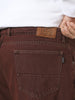 Plus Men's Brown Loose Fit Washed Jeans Non-Stretchable