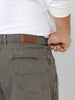 Plus Men's Light Chocolate Loose Fit Washed Jeans Non-Stretchable