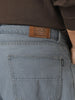 Plus Men's Light Grey Loose Fit Washed Jeans Non-Stretchable