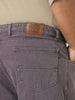 Plus Men's Purple Loose Fit Washed Jeans Non-Stretchable